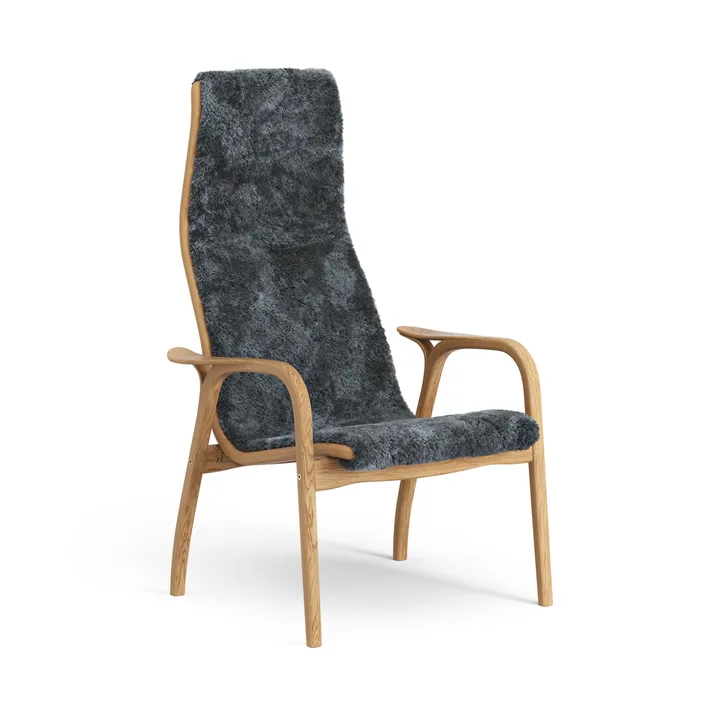 Lamino lenestol oljet eik/saueskinn - Charcoal (mørkegrå) - Swedese