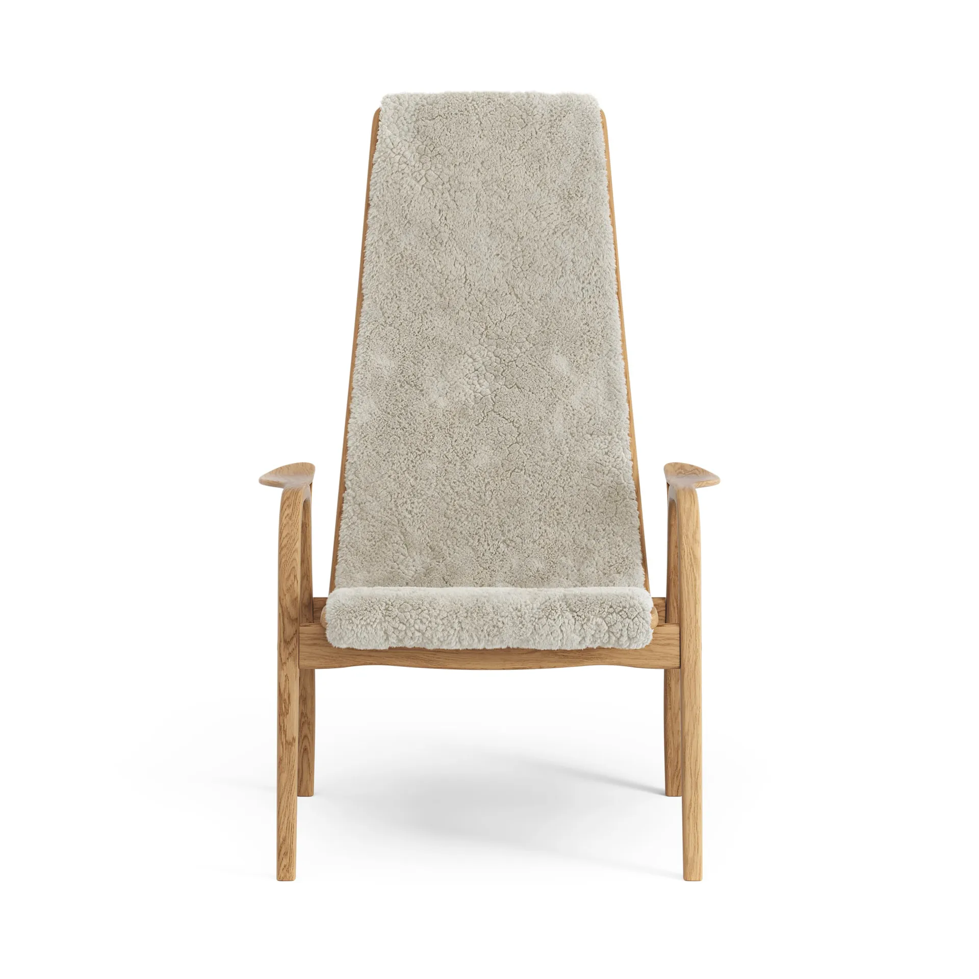 Lamino lenestol oljet eik/saueskinn, Moonlight (beige) Swedese