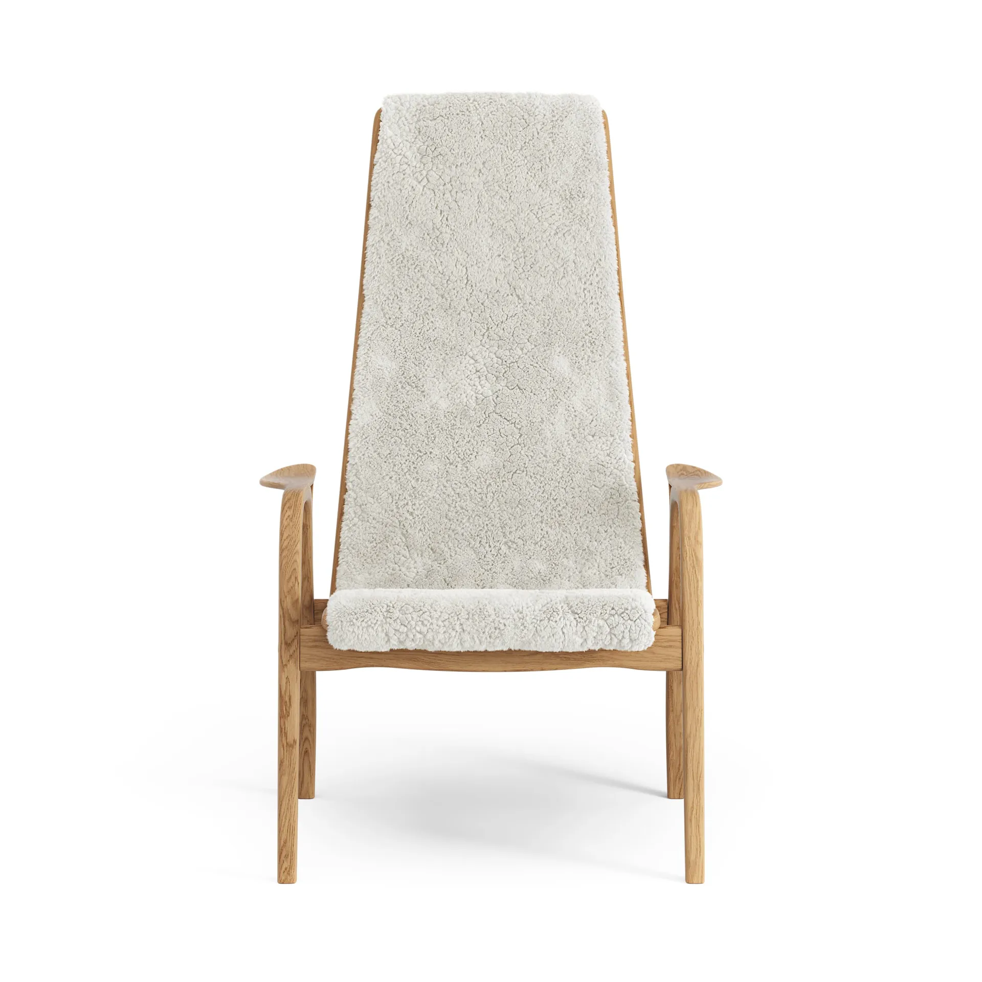 Lamino lenestol oljet eik/saueskinn, Offwhite (hvit) Swedese