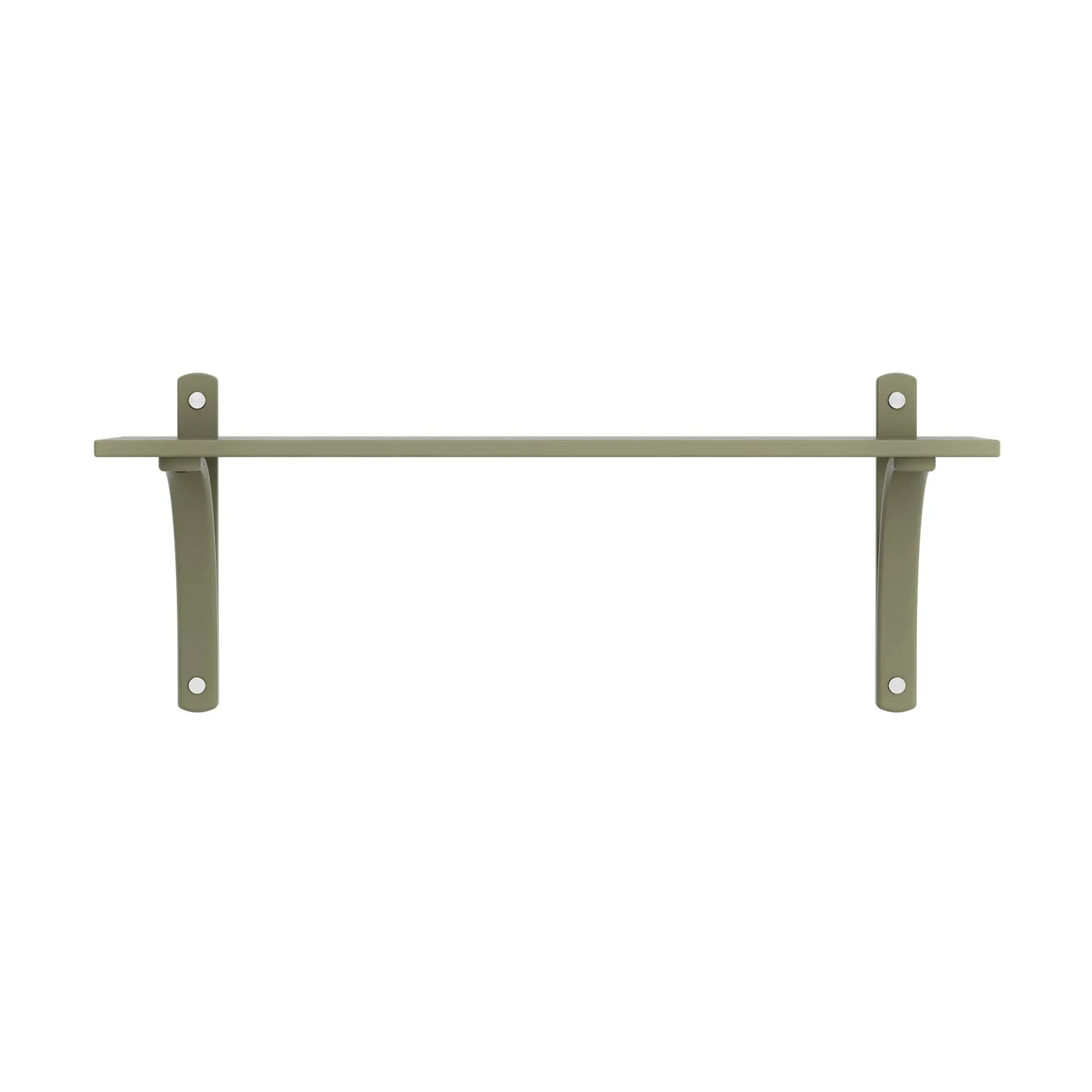 Levi hylle 1 hylleplan, Moss green-aluminium, 90 cm Swedese