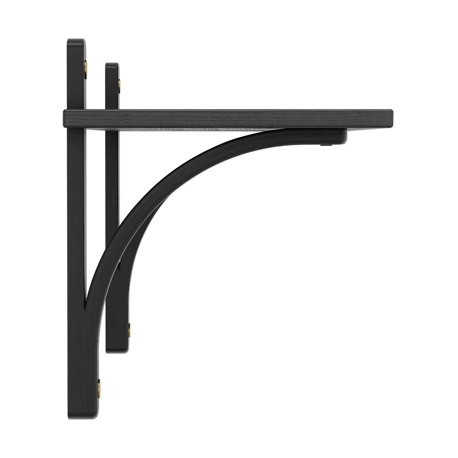 Levi hylle 1 hylleplan, Svartlasert ask-messing, 90 cm Swedese