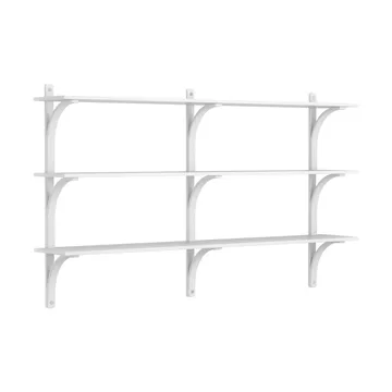 Levi hylle 3 hylleplan - Hvitlasert ask-aluminium, 180 cm - Swedese