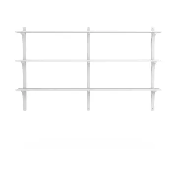 Levi hylle 3 hylleplan - Hvitlasert ask-aluminium, 180 cm - Swedese
