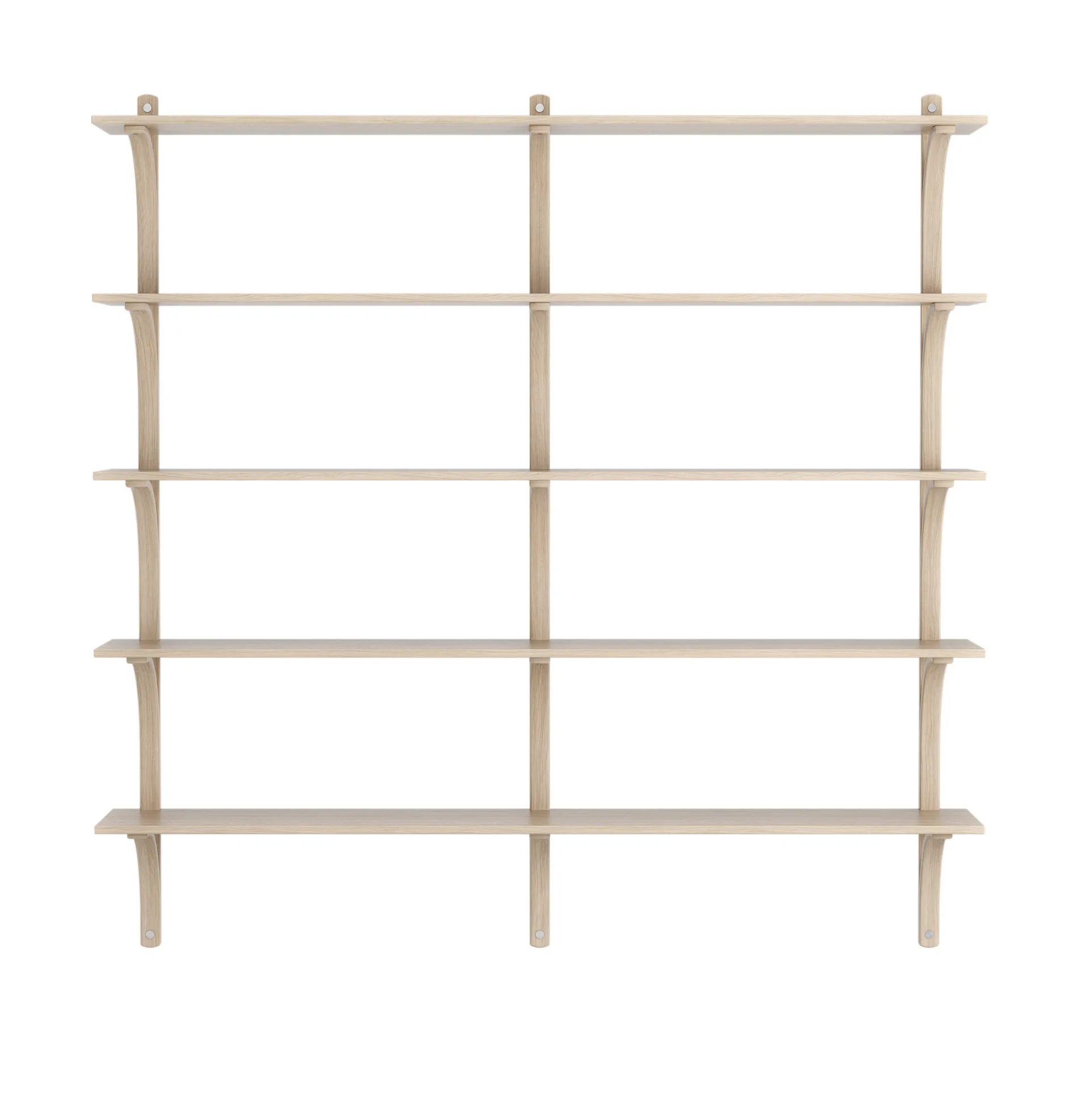 Levi hylle 3 hylleplan, Hvitpigmentert eik-aluminium, 180 cm Swedese