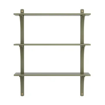 Levi hylle 3 hylleplan - Moss green-aluminium, 90 cm - Swedese