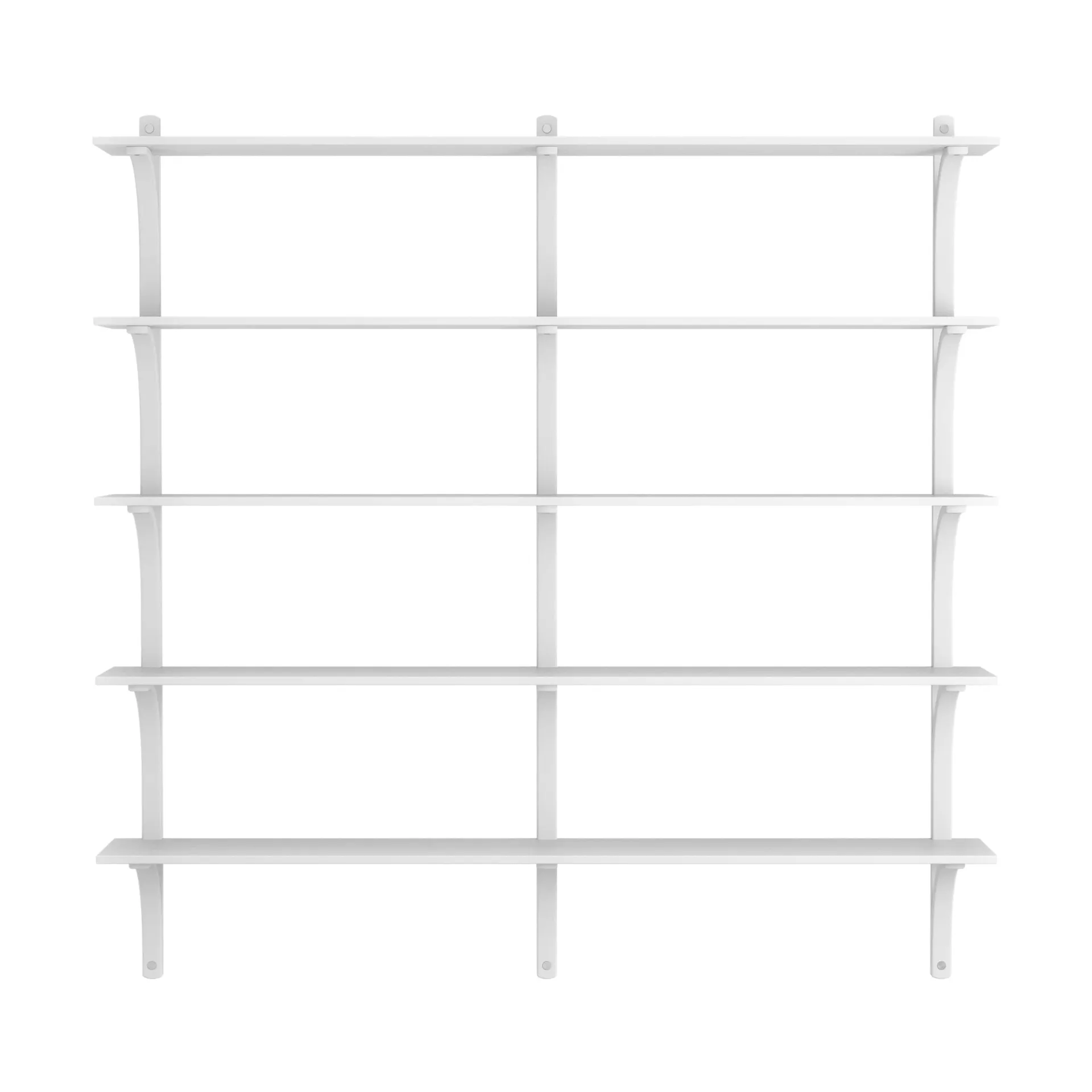 Levi hylle 5 hylleplan, Hvitlasert ask-aluminium, 180 cm Swedese