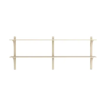 Levi hylle - Lakkert ask-rustfritt stål, 2 hyller, 180 cm - Swedese