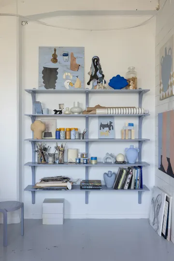 Levi hylle - Moss green, messing, 2 hyller, 90 cm - Swedese