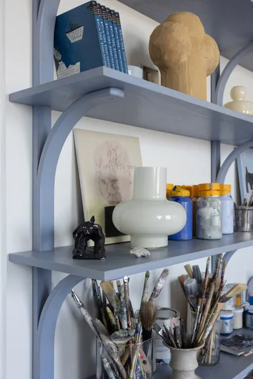 Levi hylle - Moss green-rustfritt stål, 2 hyller, 90 cm - Swedese