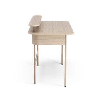 Luna skrivebord med hylle - Eik hvitpigmentert - Swedese