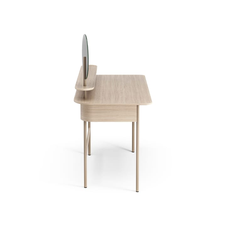 Luna skrivebord med hylle og speil - Eik hvitpigmentert - Swedese