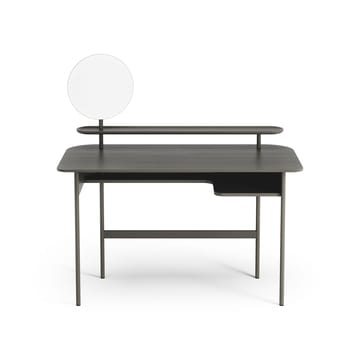 Luna skrivebord med hylle og speil - Eik orkangrå - Swedese
