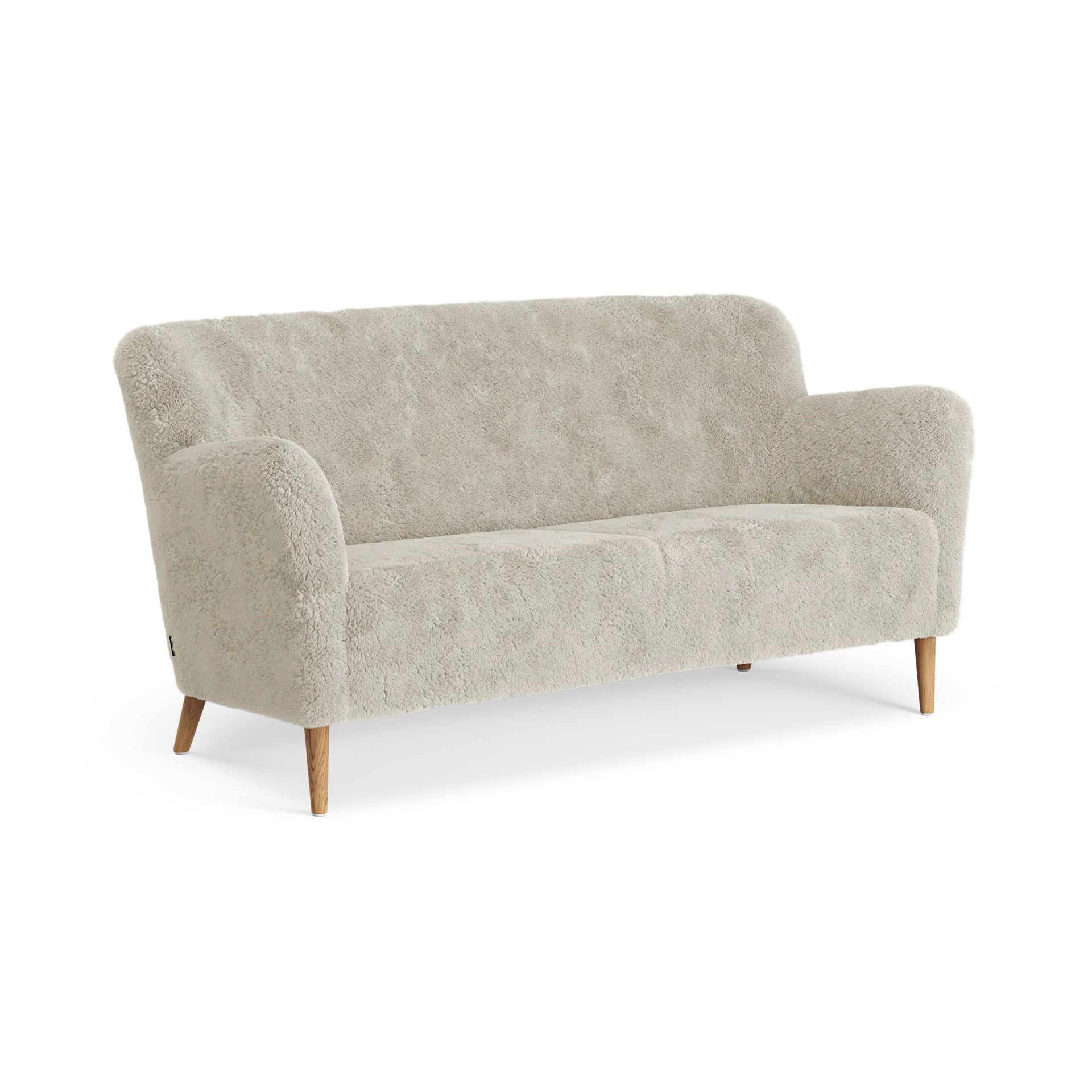 Nova 2-seters sofa fåreskinn, Moonlight-oljet eik Swedese