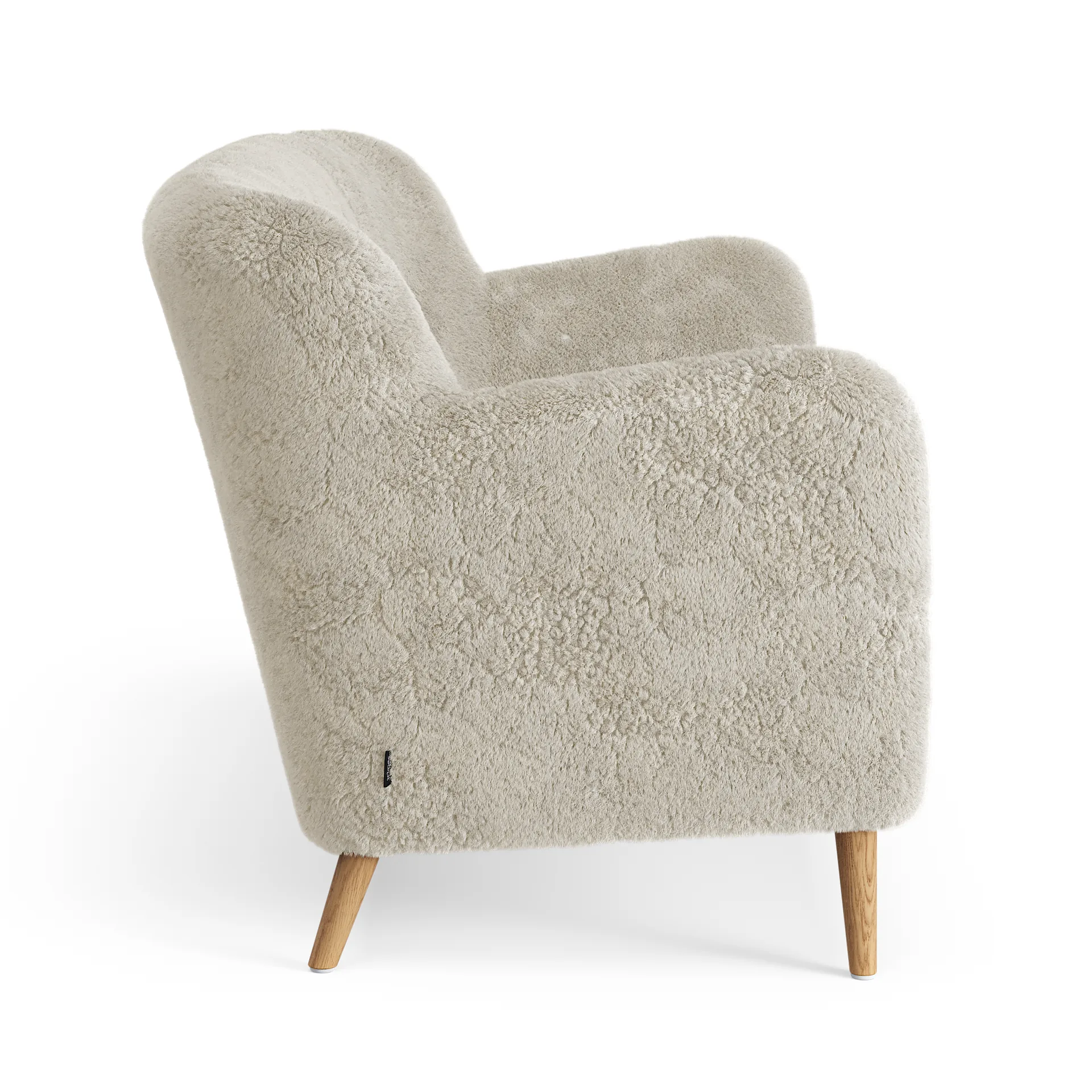 Nova 2-seters sofa fåreskinn, Moonlight-oljet eik Swedese