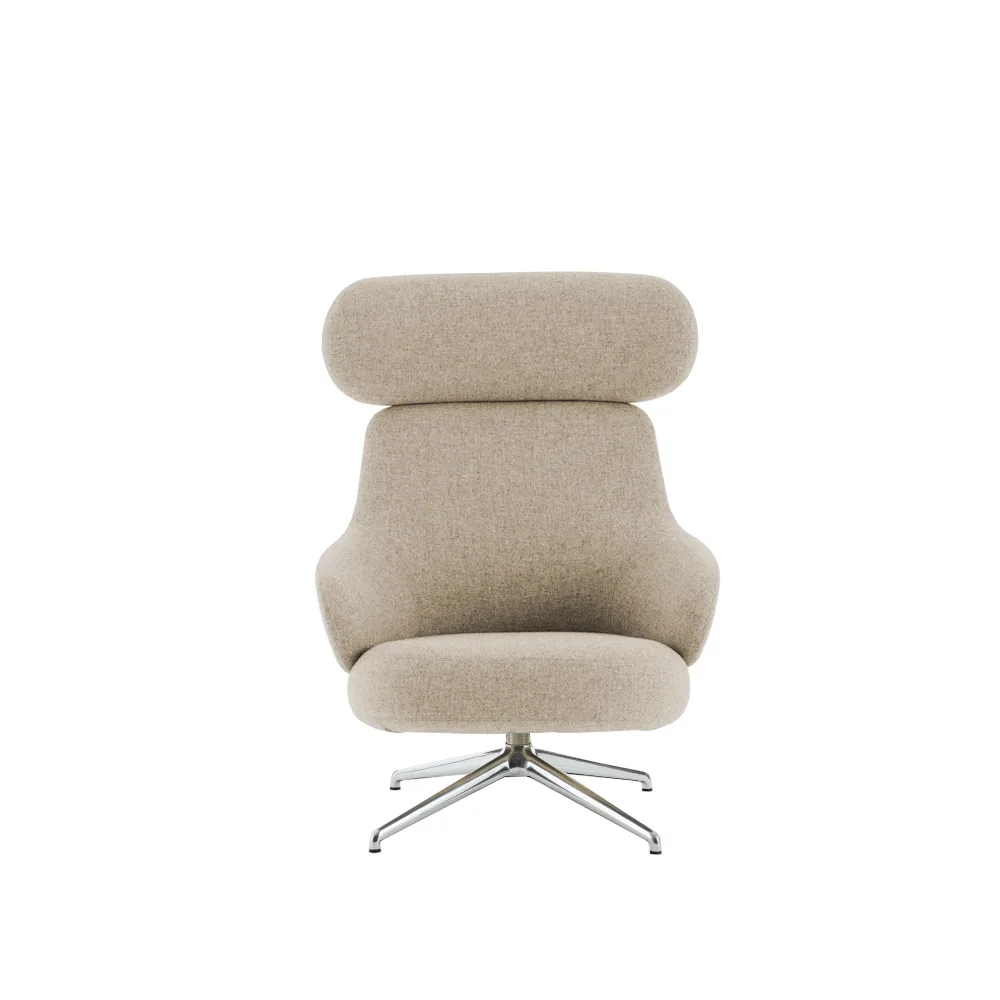 Pillo lenestol, tekstil hallingdal 65 200 offwhite, krom, 4-stjerners svingfot Swedese