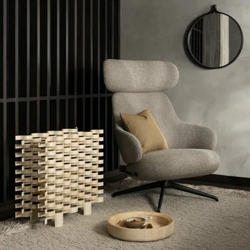 Pillo lenestol - tekstil hallingdal 65 200 offwhite, krom, 4-stjerners svingfot - Swedese