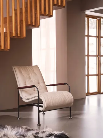 Serpentine lenestol - Stoff Romo Linara Rye-rød-tärnsjö Nature - Swedese