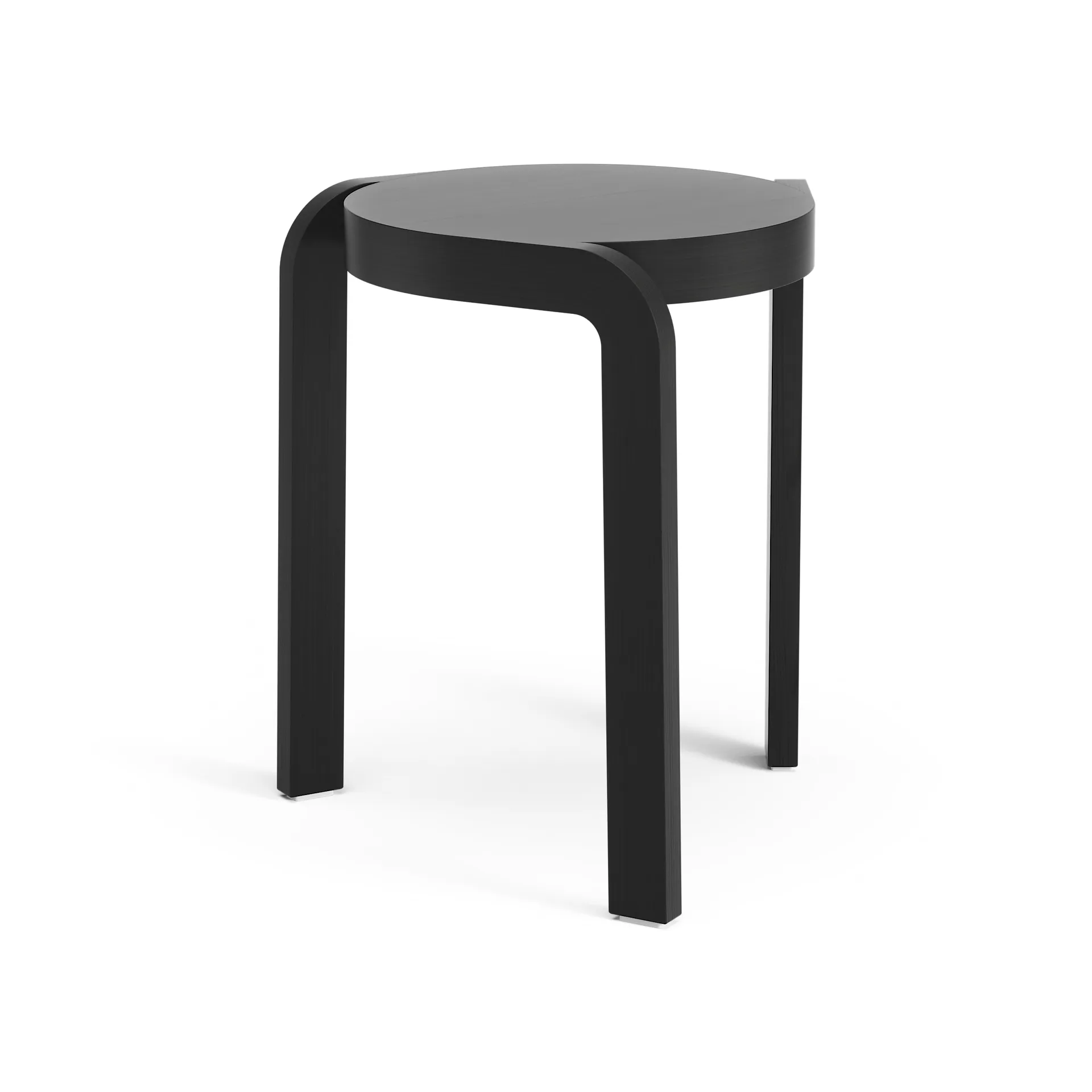 Spin rund krakk H44 cm, Svartlasert ask, Ø32x44 cm Swedese