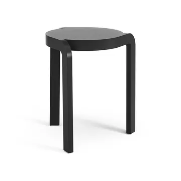 Spin rund krakk H44 cm - Svartlasert ask, Ø32x44 cm - Swedese