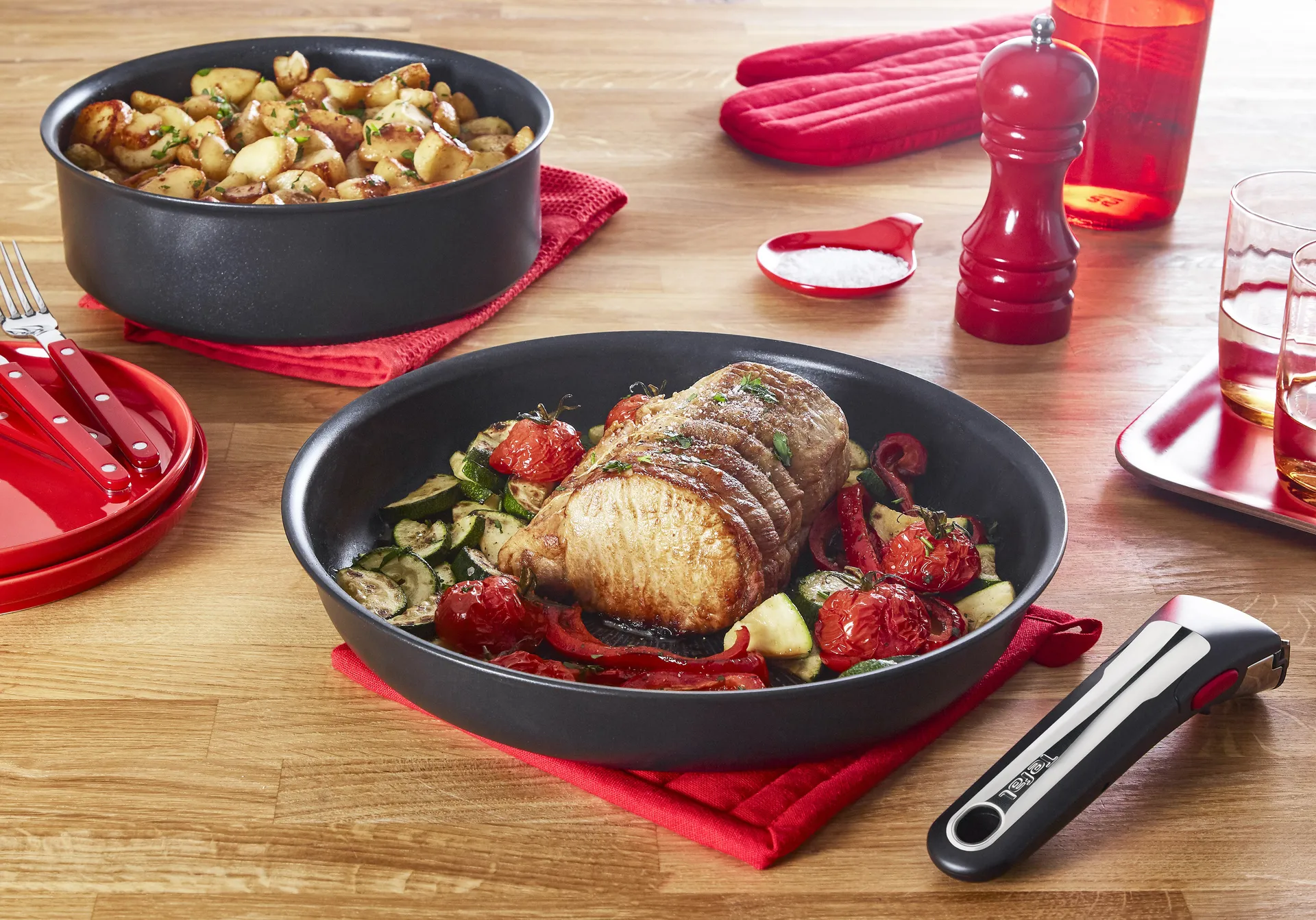 Ingenio Unlimited ON stekepannesett, 3 deler Tefal