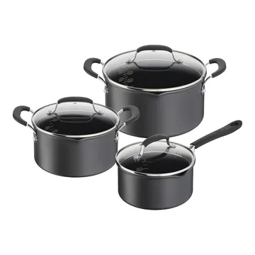 Jamie Oliver Quick & Easy kasserollesett 6 deler - Hardt anodised aluminium - Tefal