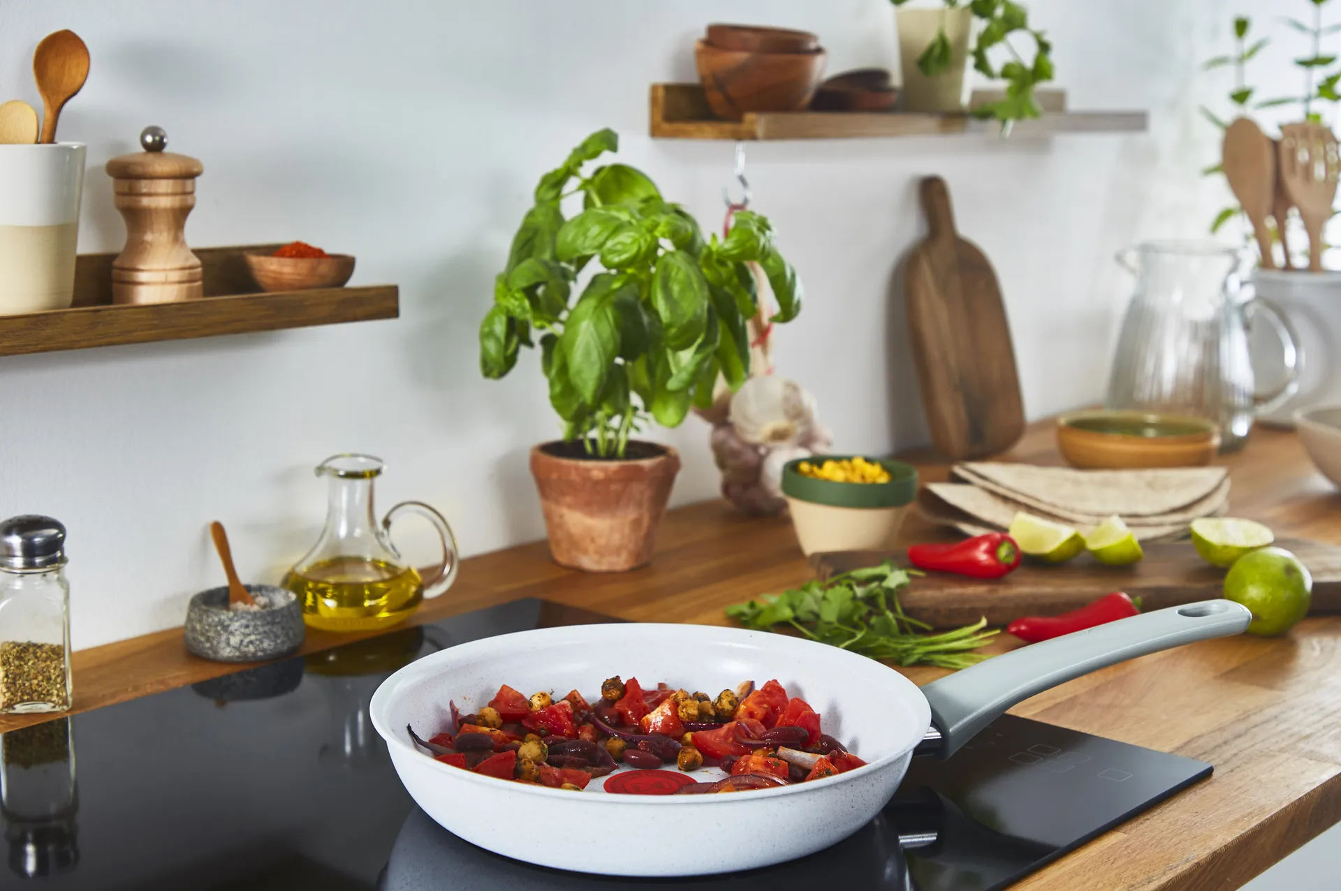 Natural chef stekepannesett grå, 2 deler Tefal