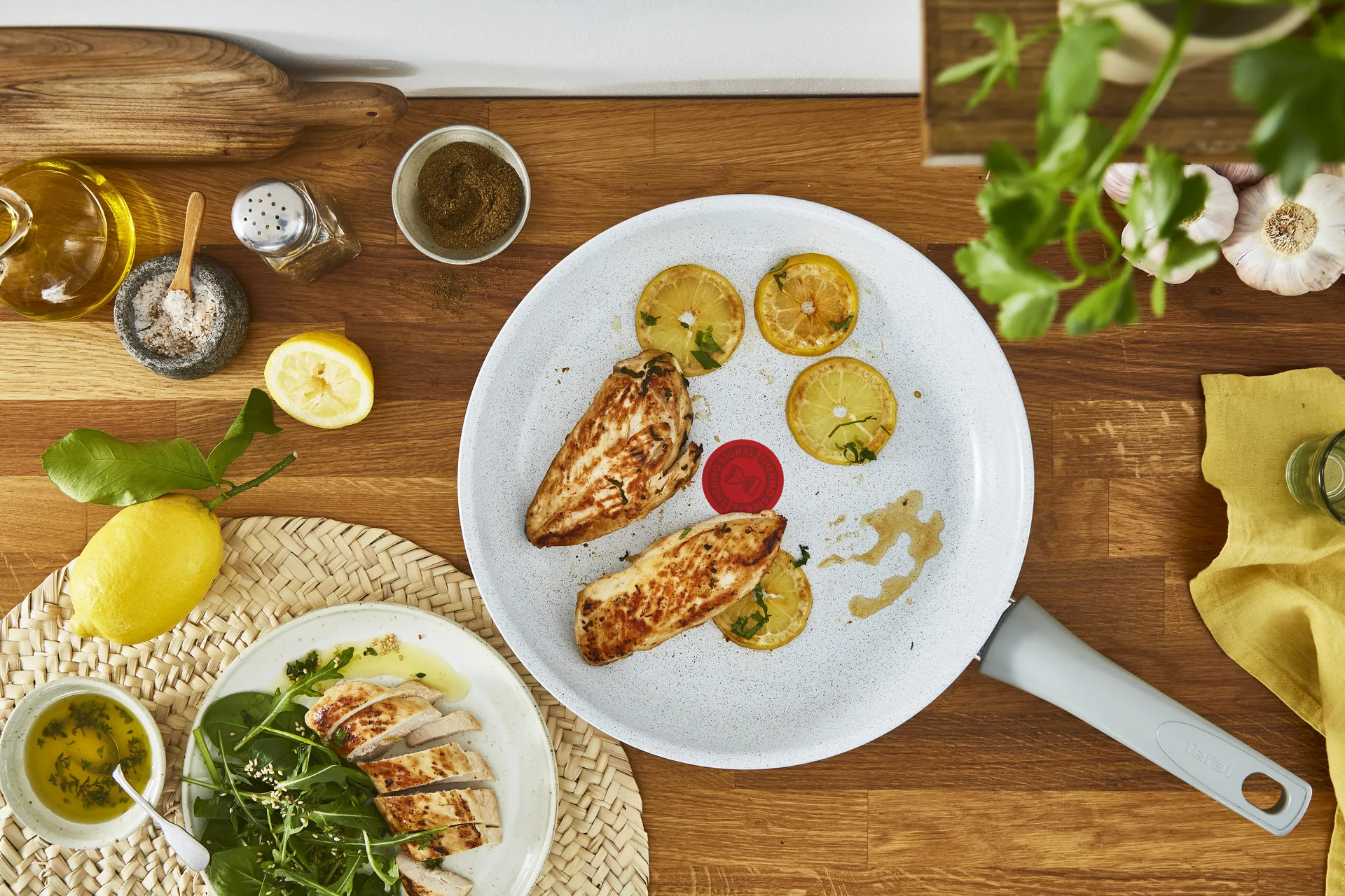 Natural chef stekepannesett grå, 2 deler Tefal