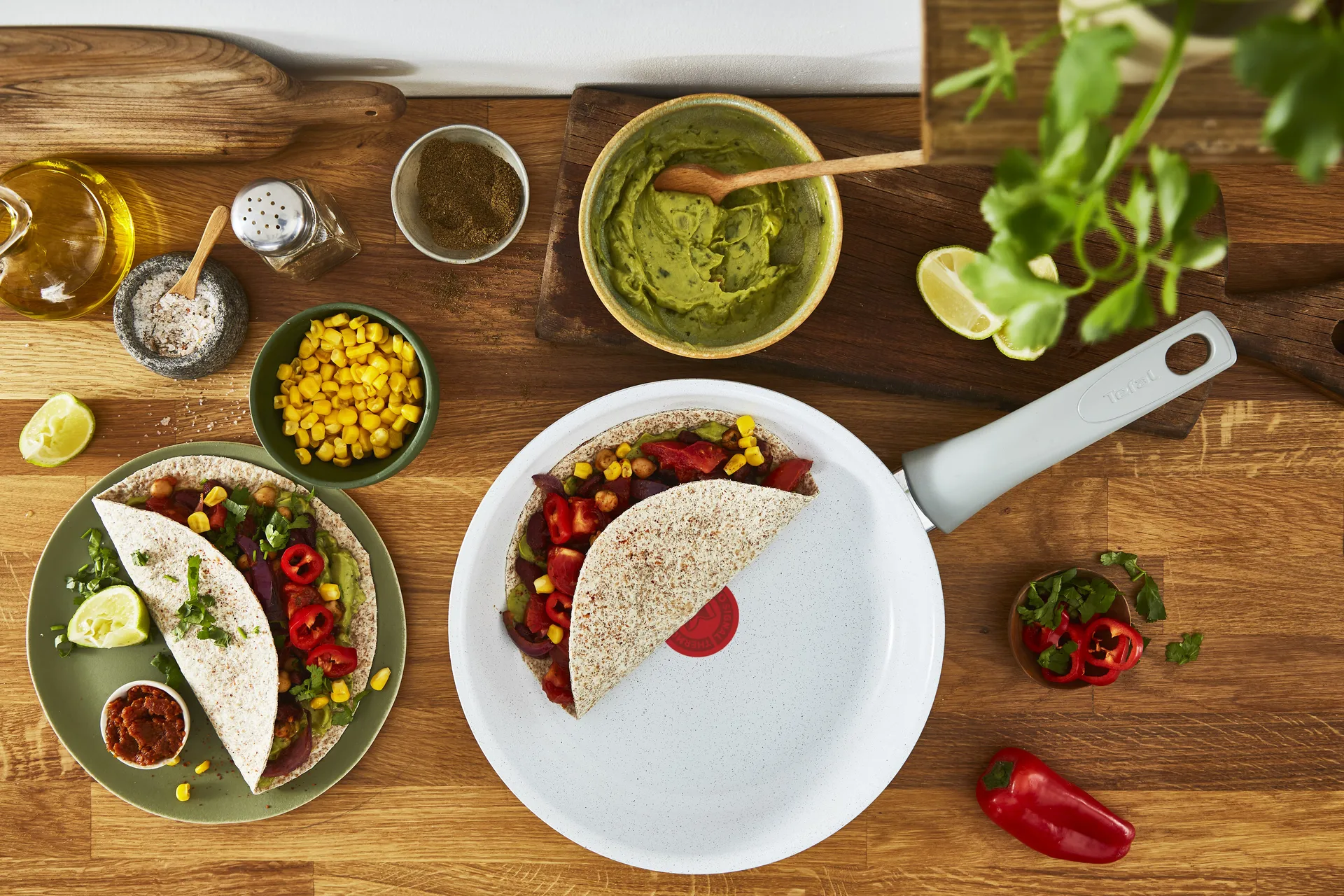 Natural chef stekepannesett grå, 2 deler Tefal