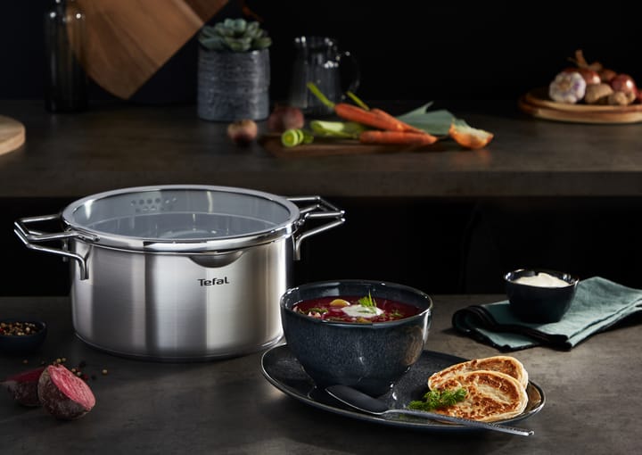Nordica kasserollesett 6 deler - Rustfritt stål - Tefal