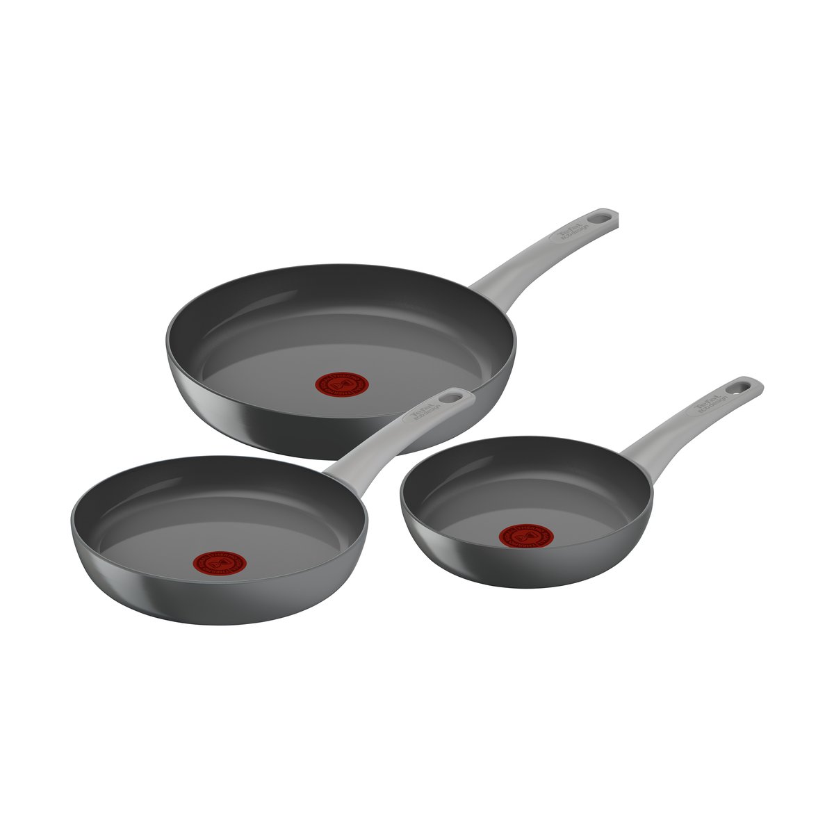 Tefal Renew ON stekepanne sett 3 deler Grå | Skandinavisk Design | Stekepanner | Grå