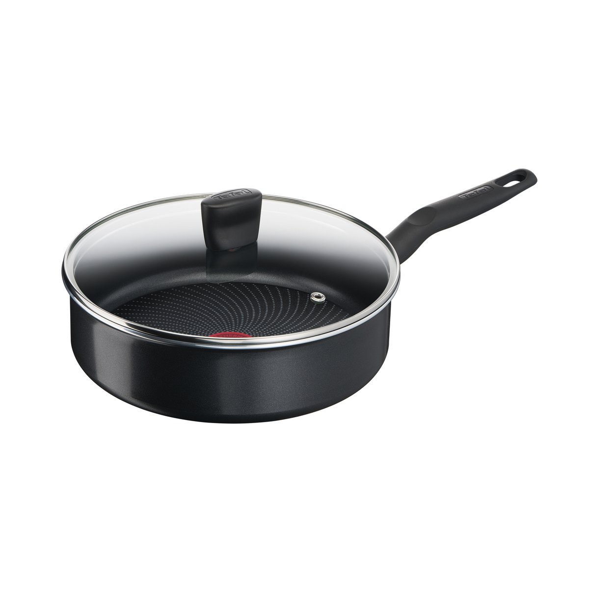 Tefal Start Easy kasserolle med lokk 24 cm | Skandinavisk Design | Traktørpanner & Sauteringspanner | Svart
