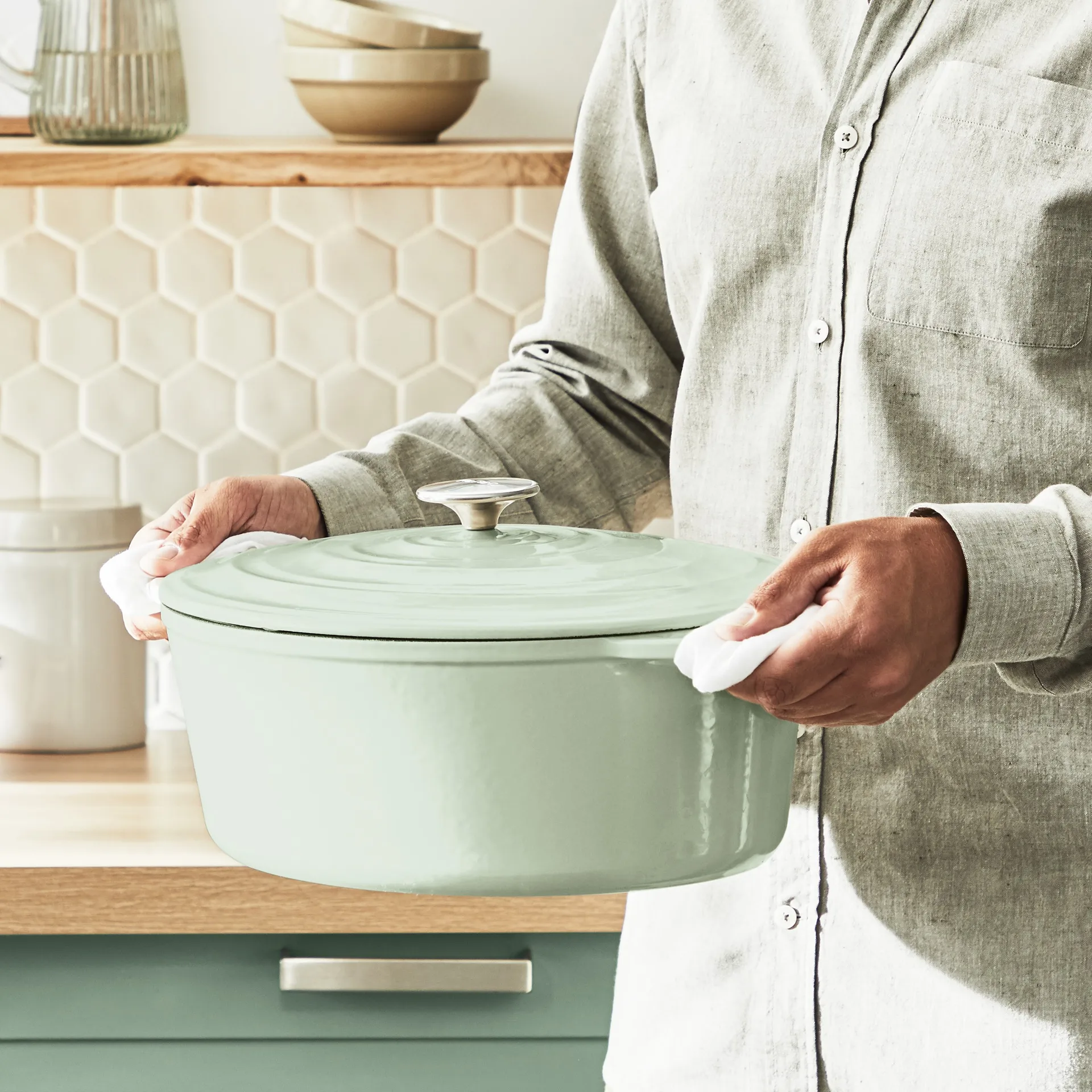 Tefal LOV oval gryte 7,2 l, Grønn Tefal