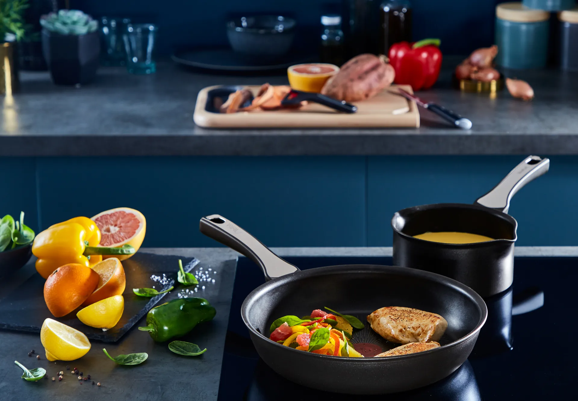 Unlimited ON stekepannesett, 3 deler Tefal