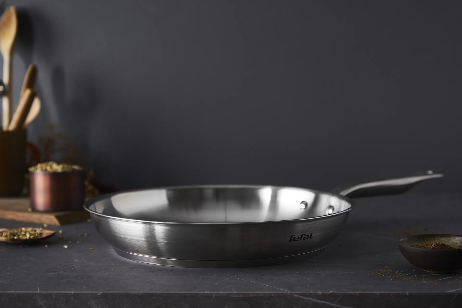 Virtuoso Stekepanne rustfritt stål, 28 cm Tefal
