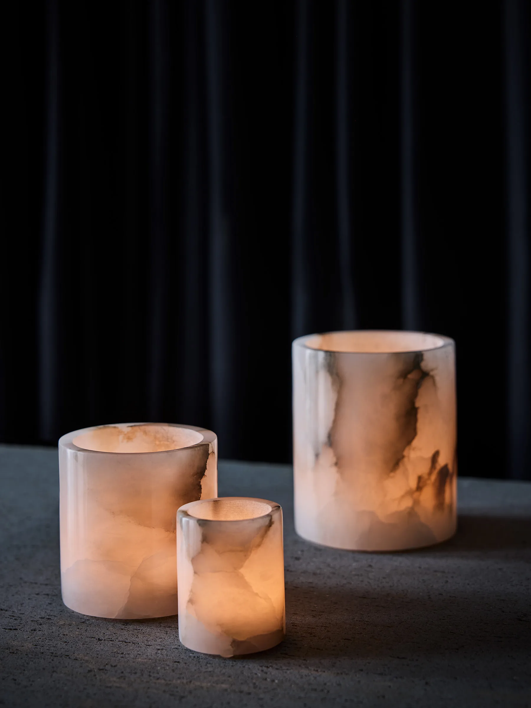 Alabaster lyslykt, Hvit-beige, S 10 cm Tell Me More
