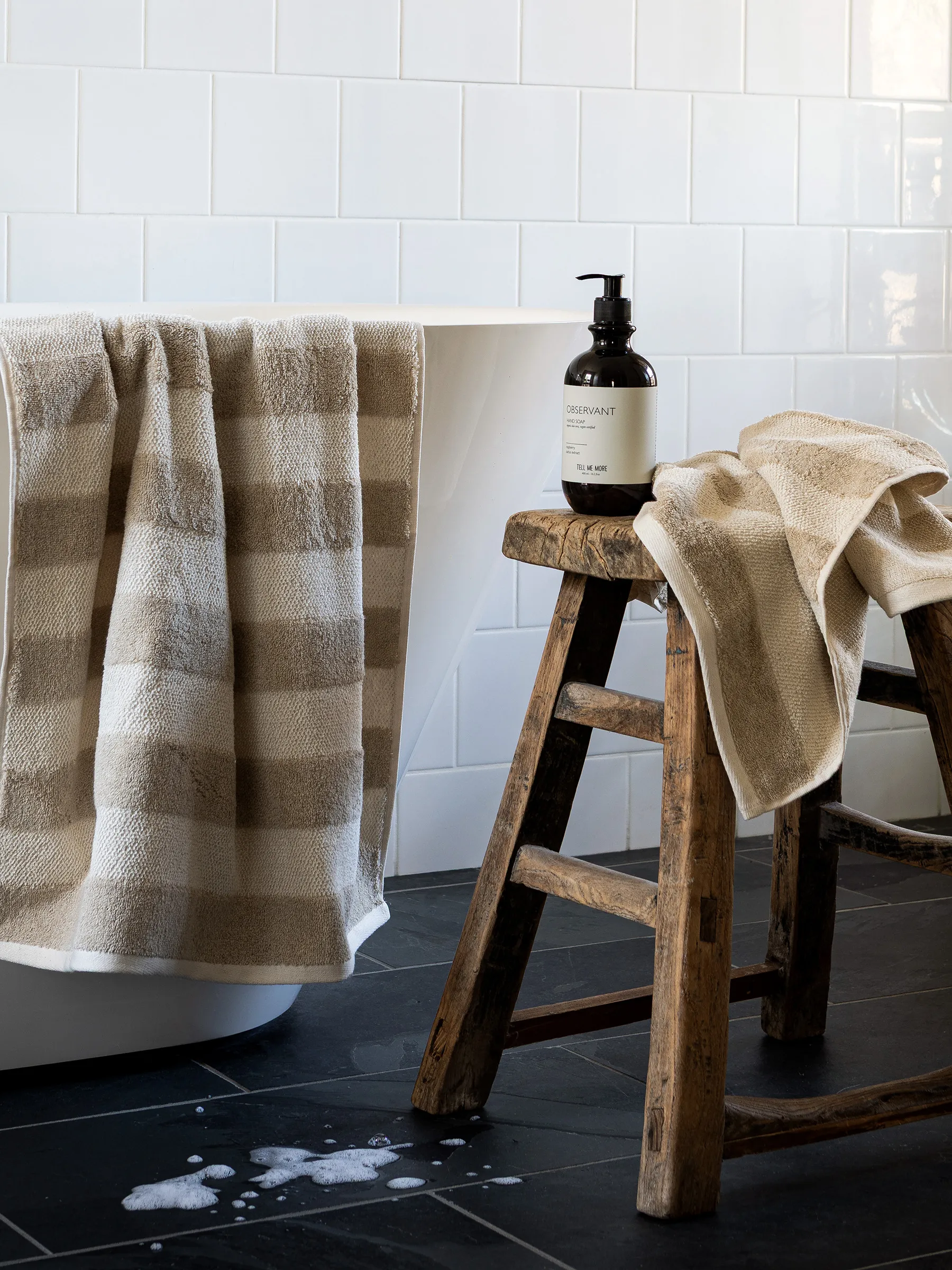 Cleo badehåndkle 70x140 cm, Beige Tell Me More