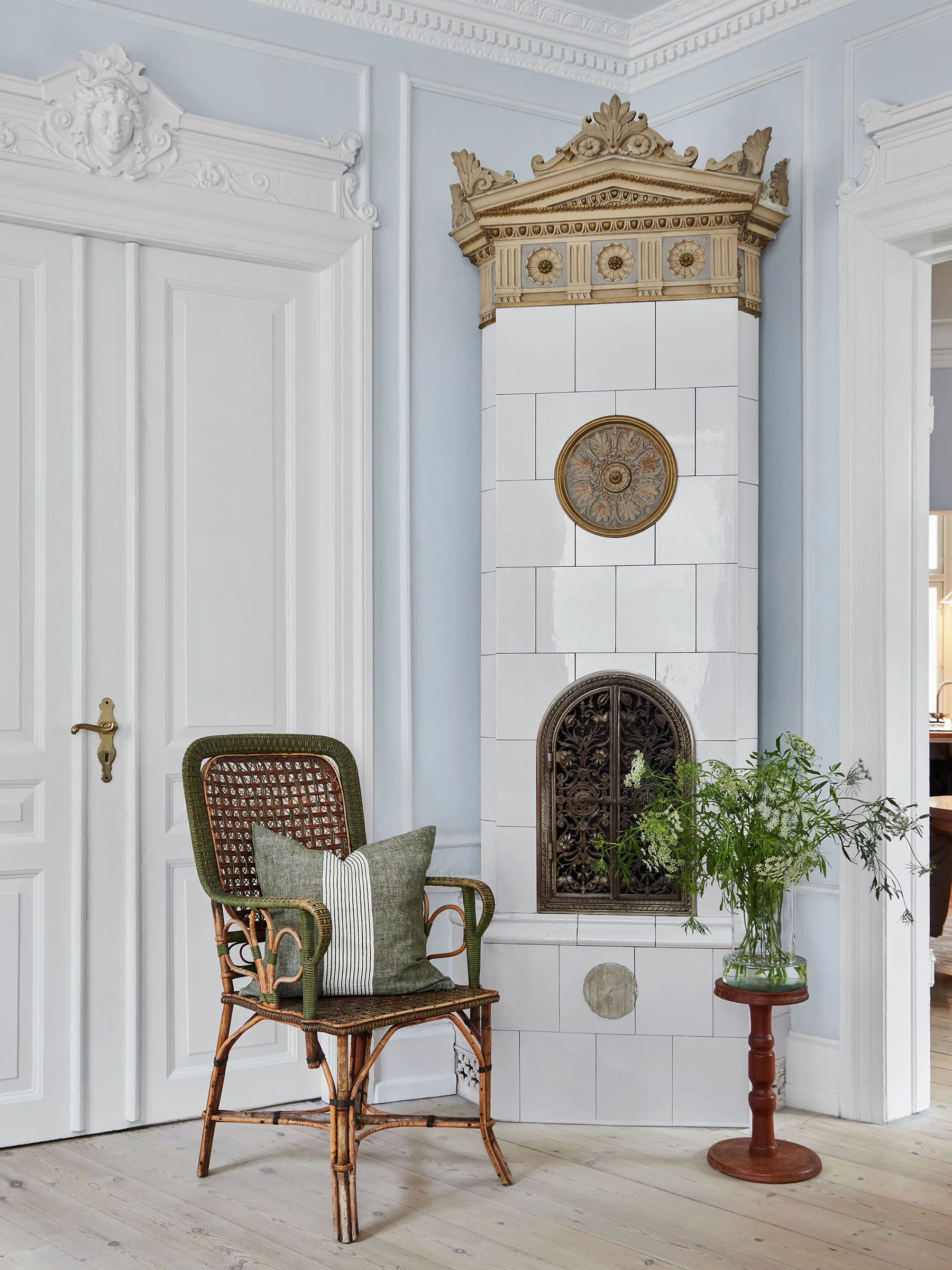 Colette putetrekk, Green stripe, 50x50 cm Tell Me More