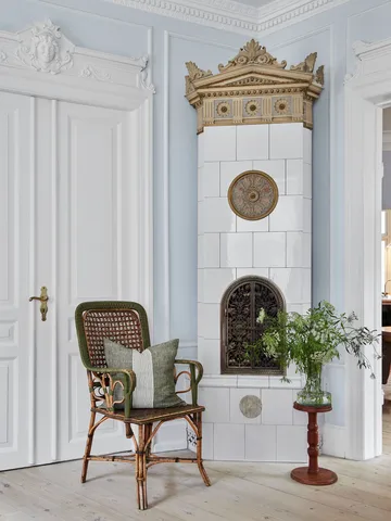 Colette putetrekk - Green stripe, 50x50 cm - Tell Me More