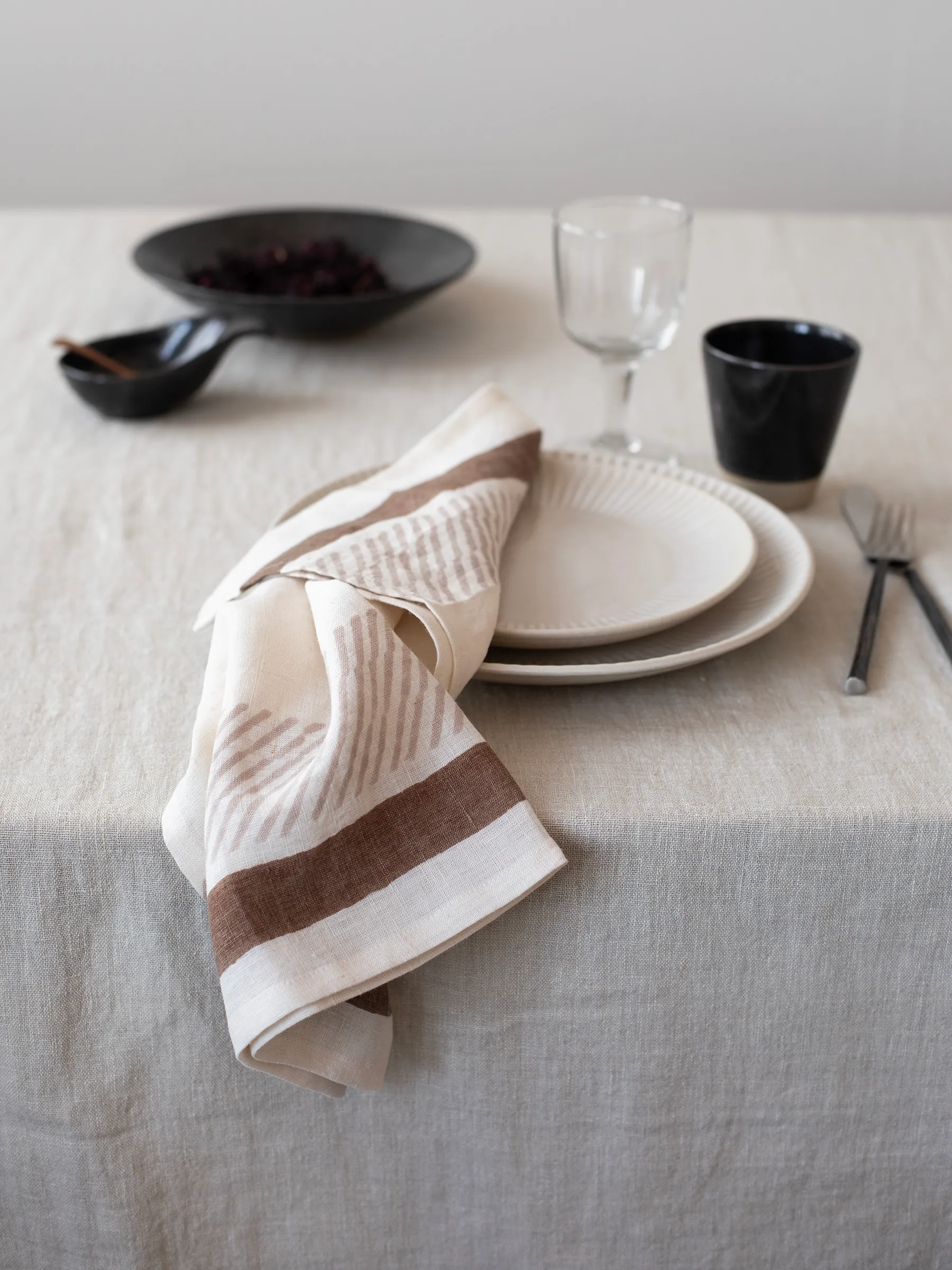 Ella serviett 50x50 cm, Brun Tell Me More