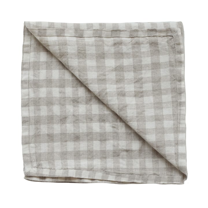 Gingham rutete kjøkkenhåndkle 70x50 cm - Natural - Tell Me More