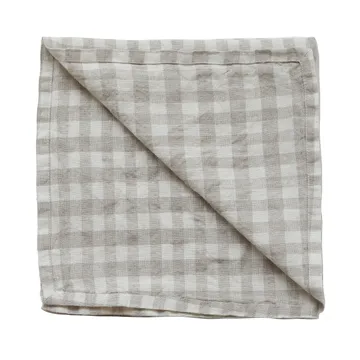Gingham rutete linserviett 45x45 cm - Natural - Tell Me More