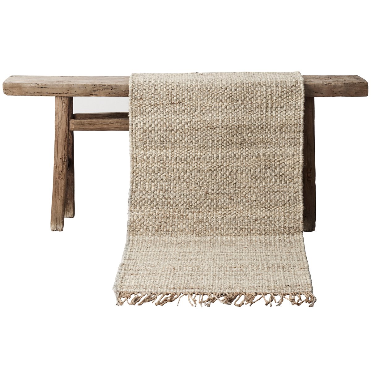 Bilde av Tell Me More Hemp teppe bleached (beige) 80x150 cm