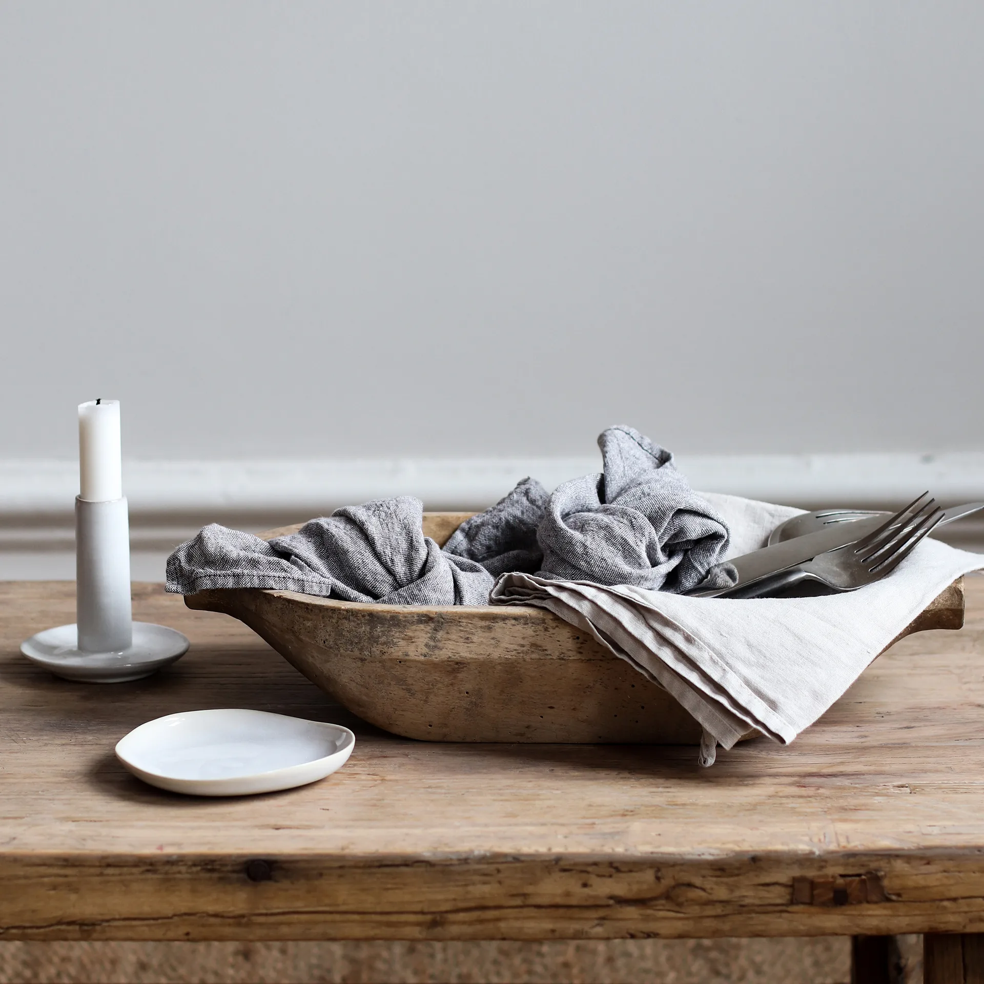 Julian serviett lin 42x42 cm, Grå Tell Me More