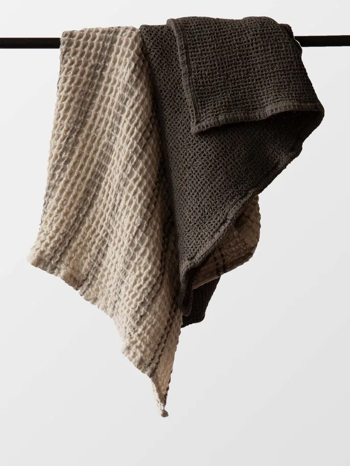 Nella håndkle 50x70 cm, Taupe Stripe Tell Me More