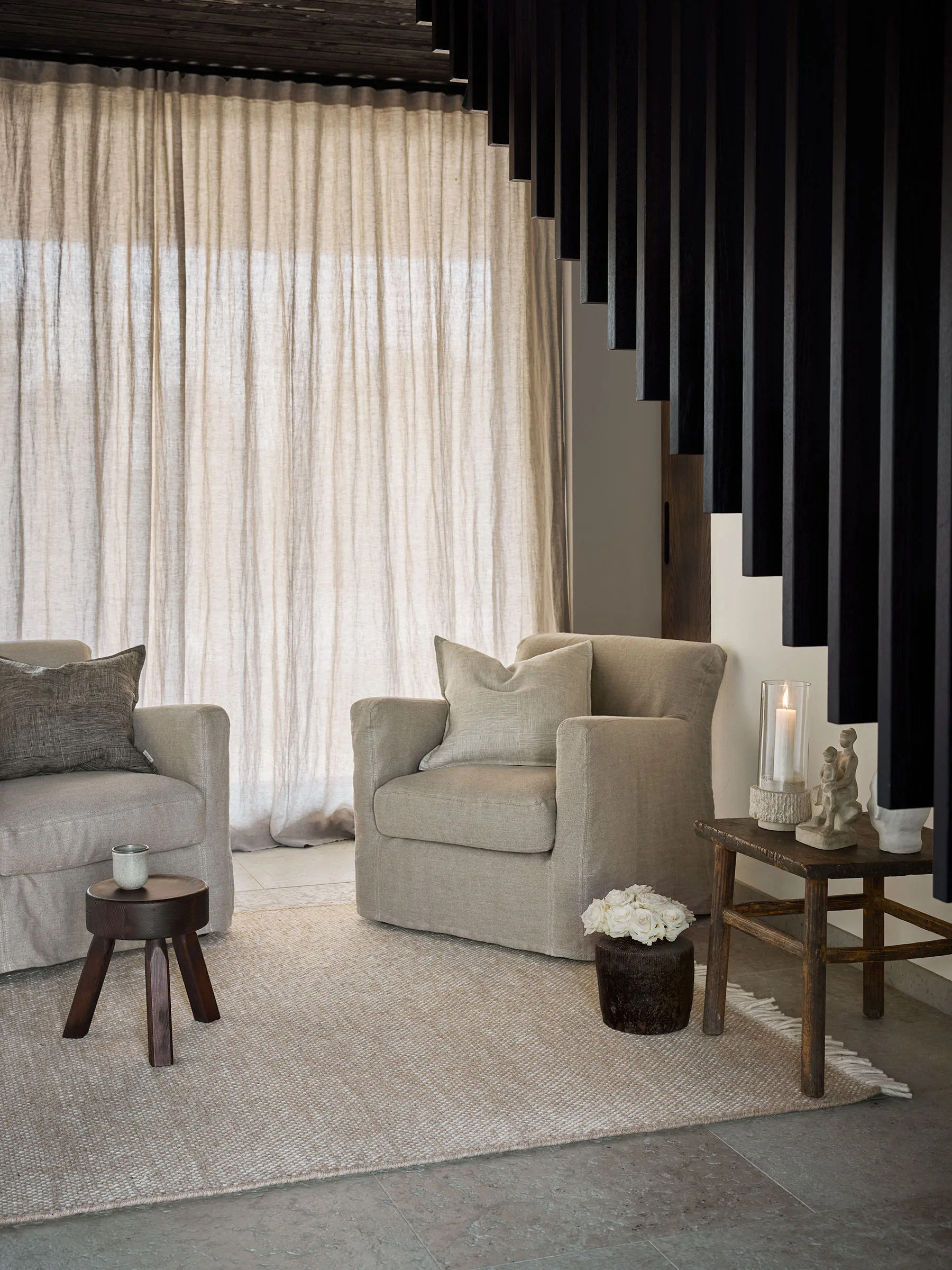 Nelson ullteppe, Beige-Offwhite, 170x240 cm Tell Me More