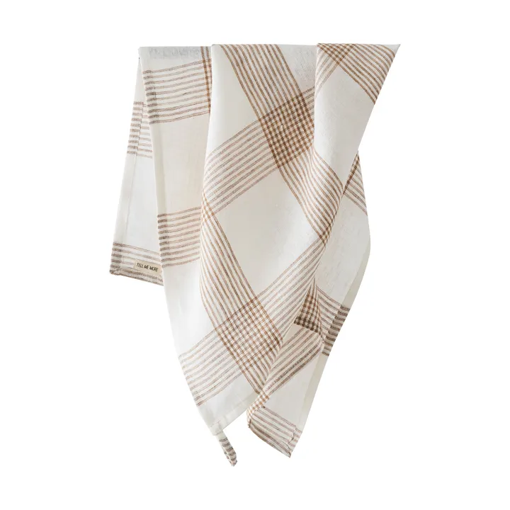 Odette kjøkkenhåndkle - Brown, 50x70 cm - Tell Me More