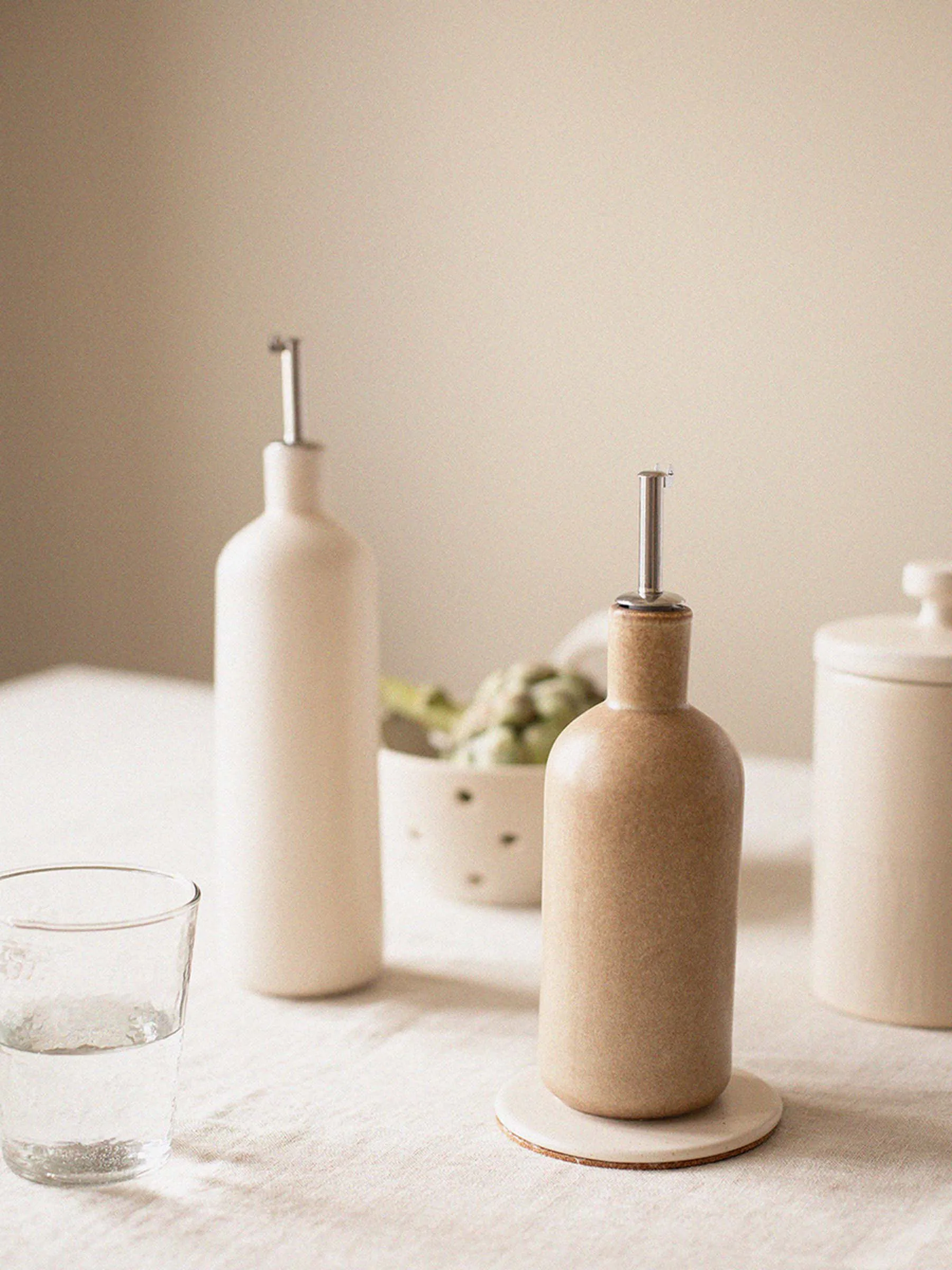 Palermo flaske for olje- & eddik, Beige, liten 50 cl Tell Me More