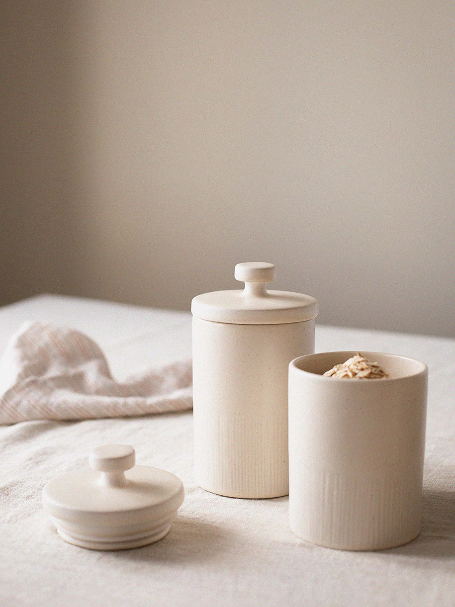 Palermo krukke med lokk, Offwhite, liten 0,95 L Tell Me More