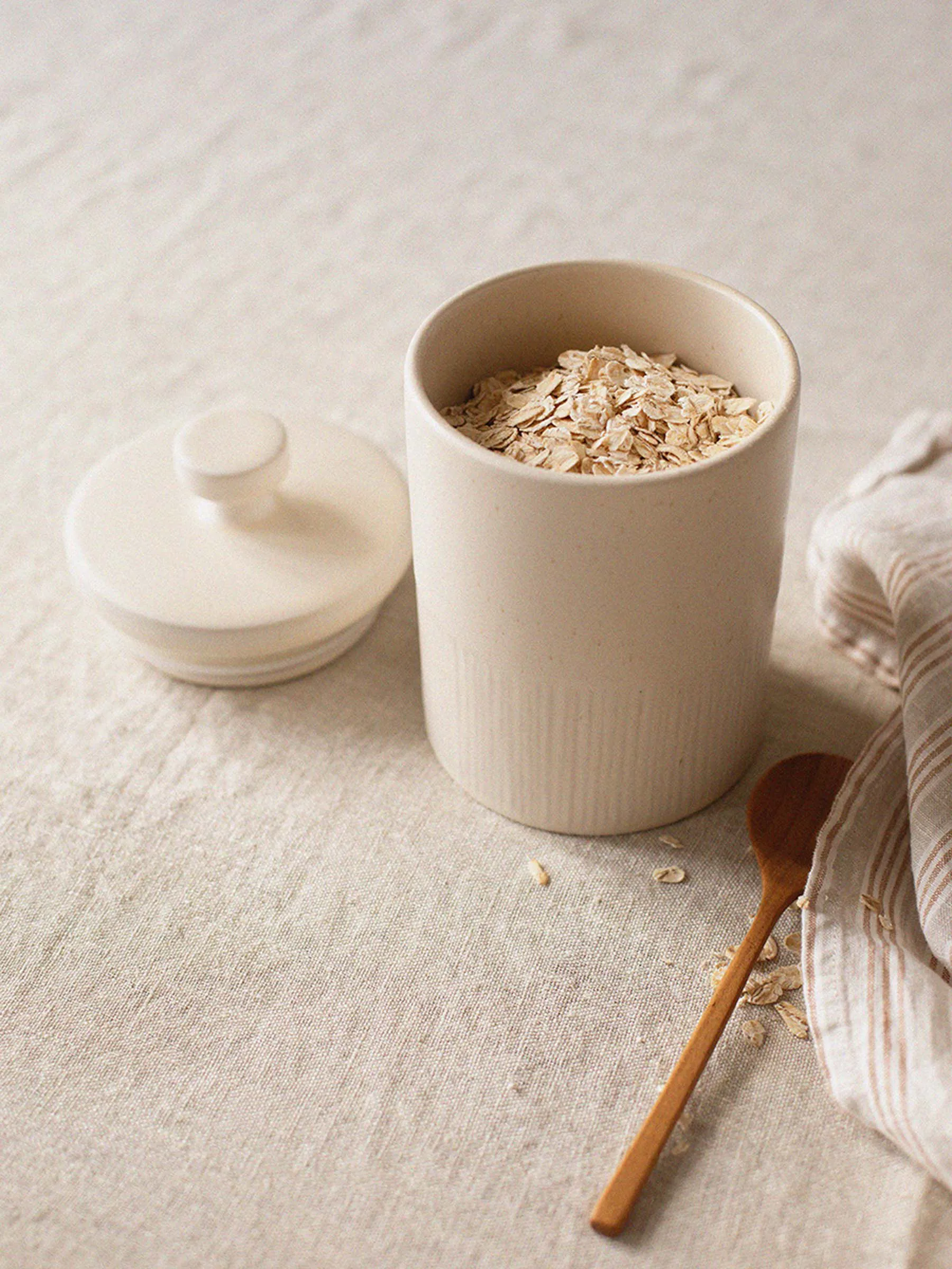 Palermo krukke med lokk, Offwhite, medium 1,1 L Tell Me More