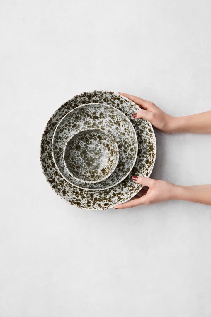 Rivoli serveringsskål Ø 22,5 cm, Green splatter Tell Me More